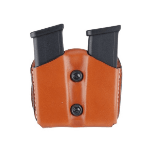 DeSantis Gunhide Single Stack Double Magazine Pouch 45 ACP, 10mm Magazine Leather Tan