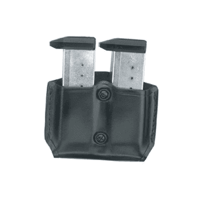 Gould & Goodrich B831-4 Paddle Double Magazine Pouch for Glock 17,19, 20, 21, 22, 23, 26, 27, 29, 30, 31, 32, 33, 34, 35, HK USP 9, 357, 40, 45, Para-Ordnance P10, 12, 13, 14, 15, 16 Leather Black