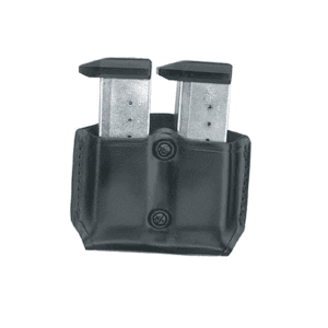 Gould & Goodrich B831-1 Paddle Double Magazine Pouch 1911 Government, Kahr Micro MK9, Elite MK9, MK40, Covert 40, E9, K9, P9, K40, P40, Sig Sauer P230, P232, Walther PPK Leather Black