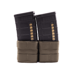 Esstac KYWI Short Double AR-10 Rifle Magazine Pouch with MOLLE Nylon Ranger Green