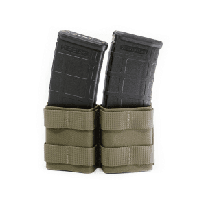 Esstac KYWI Short Double 5.56 AR-15 Rifle Magazine Pouch with MOLLE Nylon Ranger Green