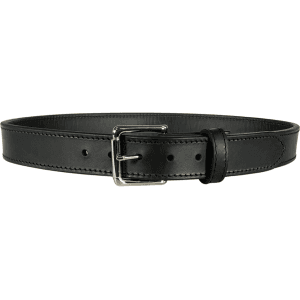 MidwayUSA Gun Belt 1-1/2" Leather Black 34" Silver Buckle