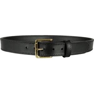 MidwayUSA Gun Belt 1-1/2" Leather Black 48" Brass Buckle