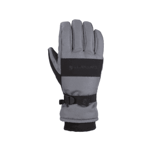 Carhartt Men's Knit Cuff Waterproof Insulated Gloves Dark Gray/Black Medium