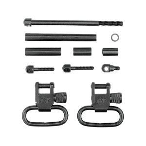 Grovtec Sling Swivel Set Thompson Center Contender Fore End And Grip Bolt Sling Swivel Studs 1" Locking Swivels Steel Black