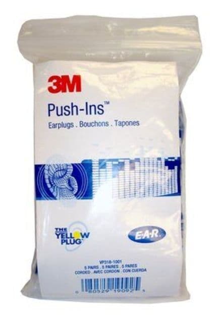 3M PUSH-INS Corded 100 PR/PK  Package