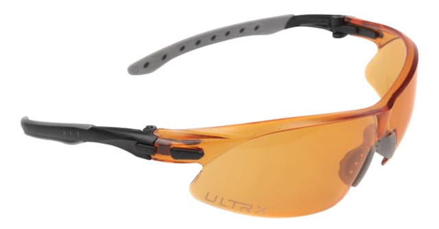 Allen ULTRX Keen Safety Glasses Black Frame Amber Lens