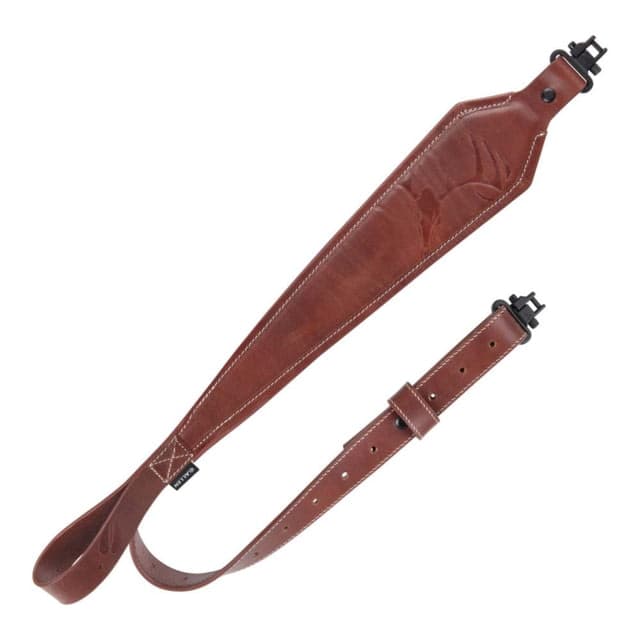 Allen Heritage Deer Deboss Leather Rifle Sling Brown