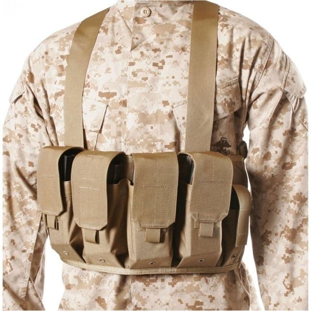 BlackHawk Chest Pouch AK47 Holds 8 Rifle Mags & 2 Pistol Mags Coyote Tan