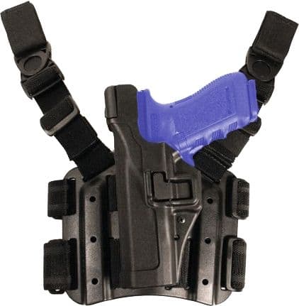 Blackhawk Serpa Tactical Level 3 Thigh Holster Heckler & Koch Usp 9mm/Heckler & Koch Usp .40 S&w/Heckler & Koch Usp .45 Acp Left Hand Matte Black
