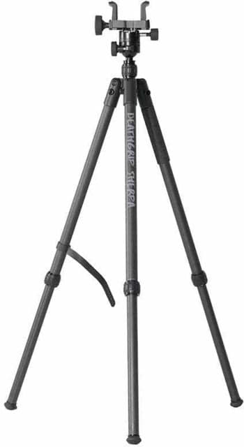 BOG DeathGrip Shepra Carbon Fiber Tripod Arca-Swiss Mount Ultra-Smooth Ball Head 360 D Rotation/180 D Tilt Rubber Feet DeathGrip Clamping Micro Height