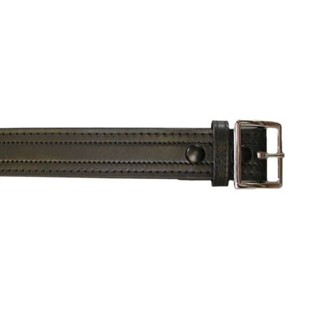 Boston Leather 1.75in 4-Row Stitched Garrison Belt - Men's Black