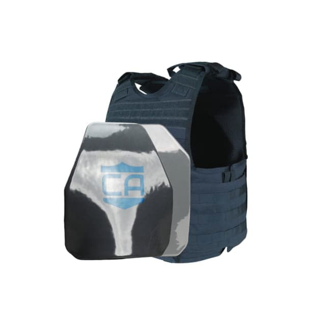 Caliber Armor Condor EXO&AR550 Level III+ PolyShield Complete Plate Carrier Package Shooters/SAPI Navy Blue  Large/Extra Large 19-AR55N