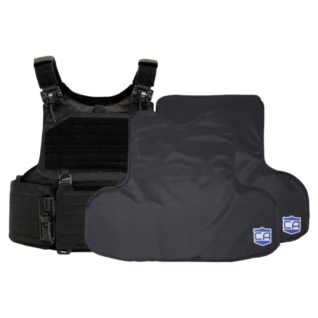 Caliber Armor CaliberX Soft IIIA/HG2 M.O.D. Complete Plate Carrier Package - No Side Armor Panels Black Large