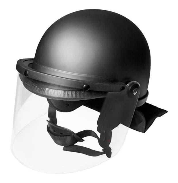 Damascus Riot Control Helmet - Abs Shell / Pc Face Shield Black