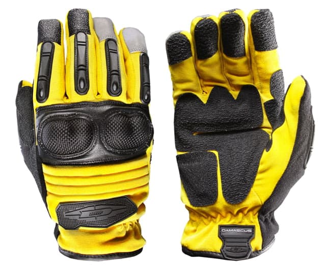 Damascus Protective Gear D90X-Y Extrication & Rescue Gloves w/ Hard Knuckles Small Yellow