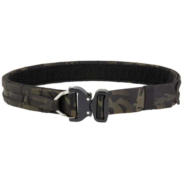 Eagle Industries Small MultiCam Black Operator Gun Belt Cobra Buckle closure with built-in D-Ring attachment