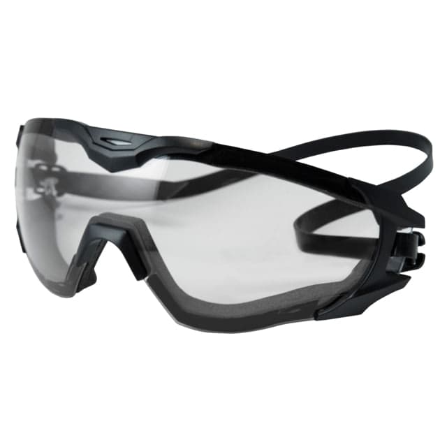 Edge Eyewear Super 64 Safety Glasses - Black Frame / Clear Vapor Shield Lenses One Size