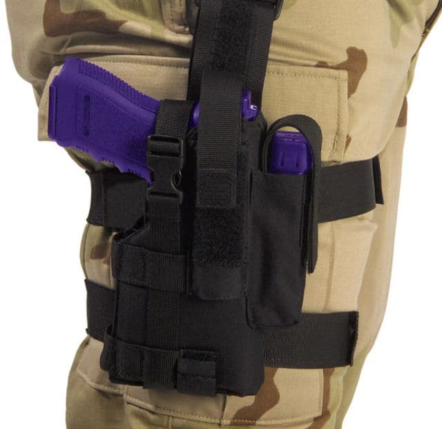 Elite Survival Systems Tactical Thigh Holster Beretta 92/Beretta 96 Right Hand Plain Black