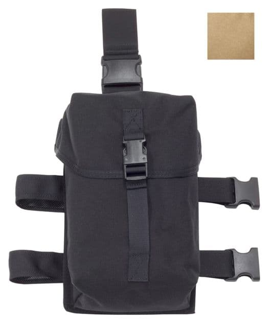 Elite Survival Systems Tactical Thigh Gas Mask Pouch Coyote Tan