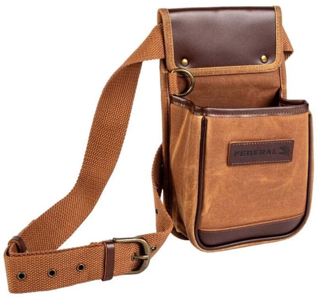 Federal Premium Shotgun Shell Pouch Waxed Canvas Tan