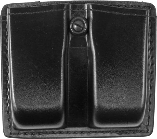 Gould & Goodrich K-Force Double Magazine Pouch Leather - Beretta 92/96 Browning Hi-Power & Similar Black