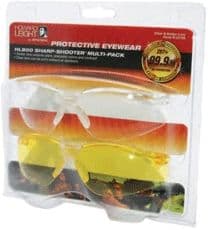 Howard Leight HL800 Sharp Shooter Multi-pack Glasses Clear & Amber