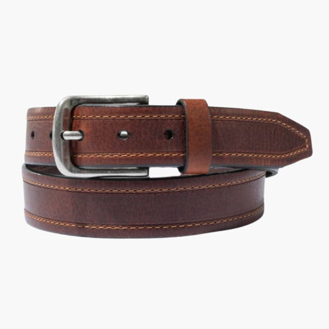 Lejon Gettysburg Leather Belt - Men's Brown 34