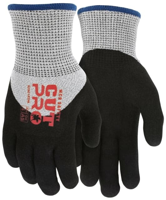 Mcr Safety Cut Pro 13 Gauge Hypermax Shell Cut Abrasion And Puncture Resistant Work Gloves Insulated Glove With Full Acrylic Lining Nitrile Foam