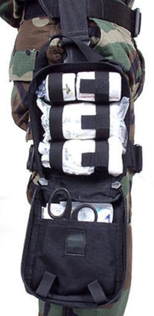 BlackHawk Omega Elite Modular Drop-Leg Medical Pouch Black