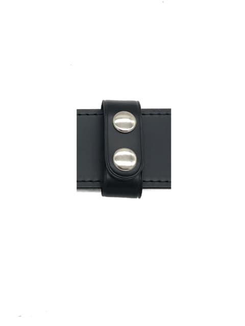 Perfect Fit 1in Belt Keeper Plain Chrome Snap Black