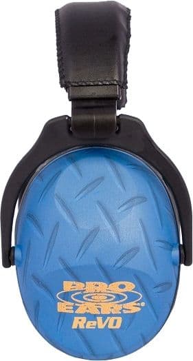 Pro Ears ReVo NPR 26 Passive Hearing Protection Earmuffs Blue Diamond Plate