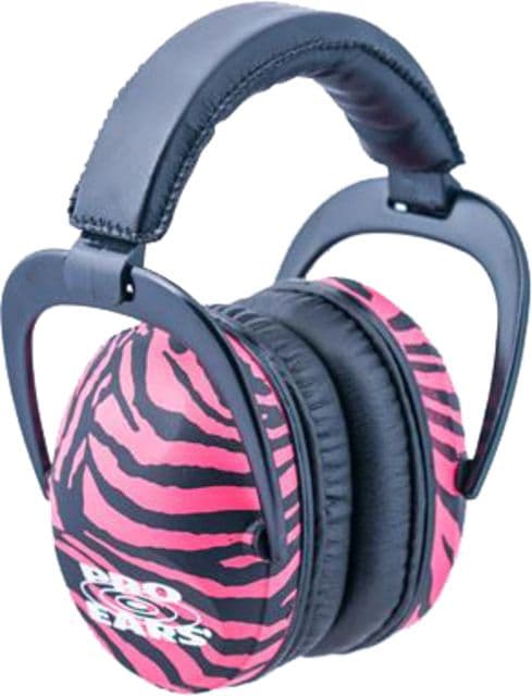 Pro Ears Ultra Sleek Headset Pink Zebra
