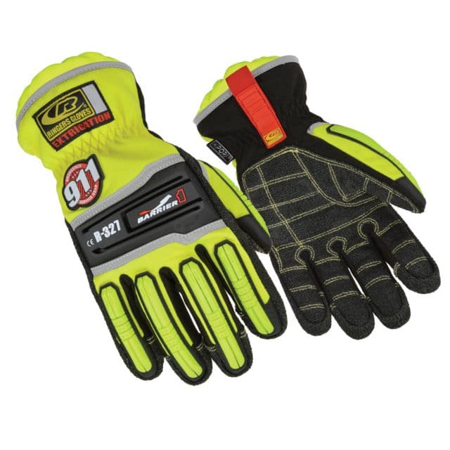 Ringers Gloves Extrication Barrier One Glove High Visibility Lime