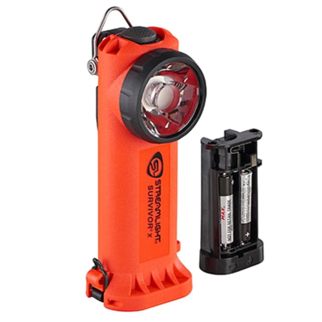 Streamlight Survivor X Safety-Rated Firefighters Right-Angle Led Flashlight Lithium Ion 120v/100v Ac/12v Dc White 250 Lumens Orange