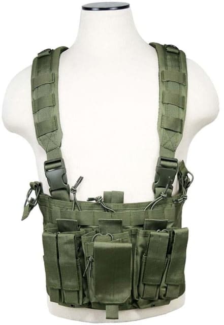 VISM AR & Pistol Mags Chest Rig Green
