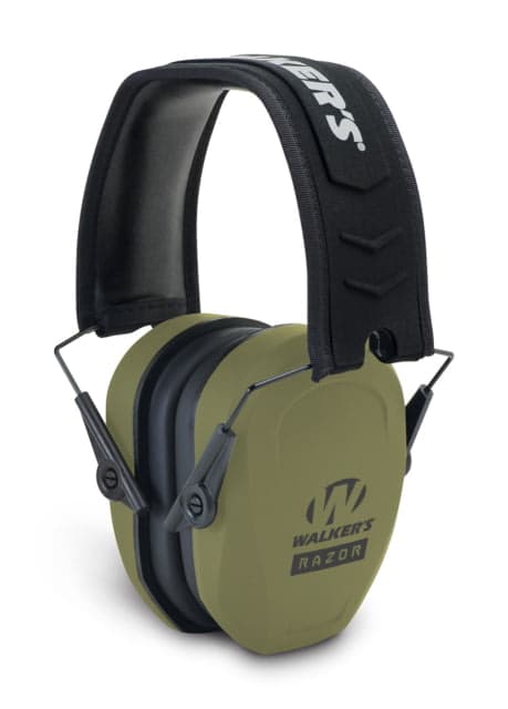 Walkers Razor Slim Passive Ear Muffs 27 dB NRR OD Green