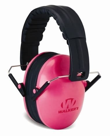 Walkers Baby & Kids Passive Protection Folding Ear Muffs 23 dB NRR Pink