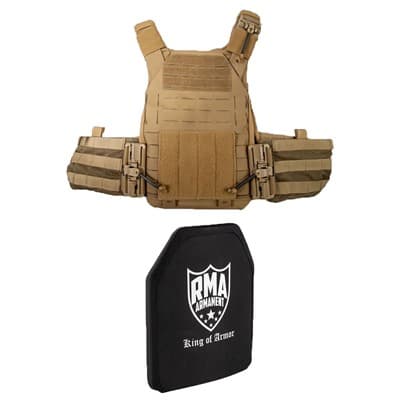 Carrier And Level Iv Plates - Gg Coyote Plate Carrier With 2 Rma Level Iv Plates