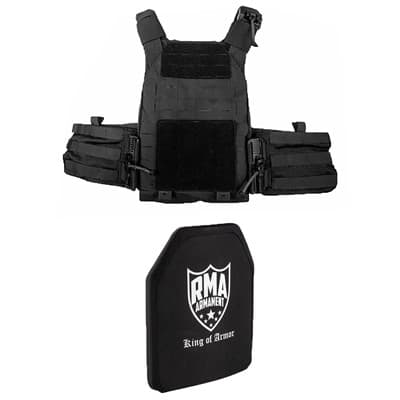 Carrier And Level Iv Plates - Smc Plate Carrier With Rma Level Iv Plates, Black