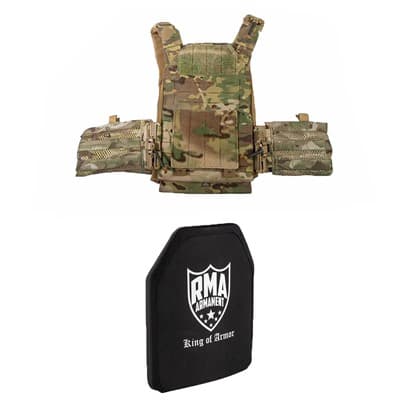 Carrier And Level Iv Plates - Smc Plate Carrier With Rma Level Iv Plates, Multicam