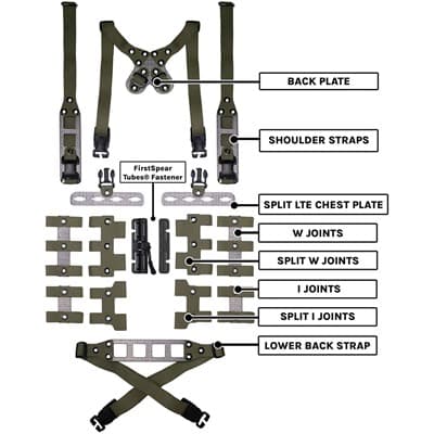 Modular Chest Rig Split Kits - Modular Chest Rig Split Kit Ranger Green