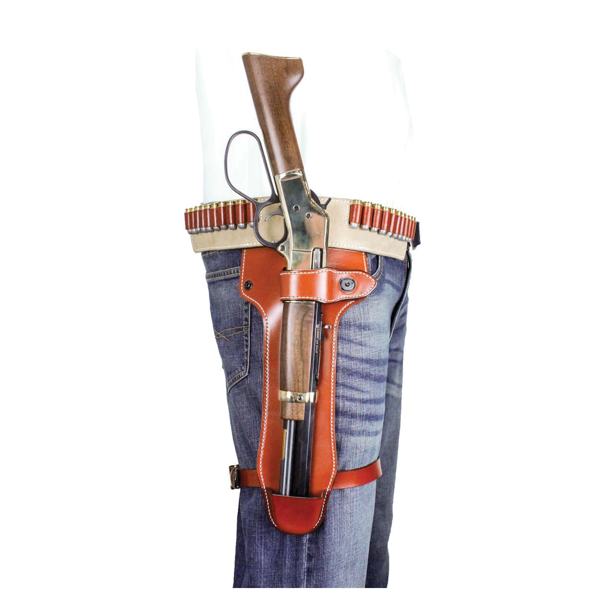DeSantis Gunhide Mare's Leg Chiappa Mare's 44/45/357 Leather OWB Ambi Holster - 181TJ02Z0