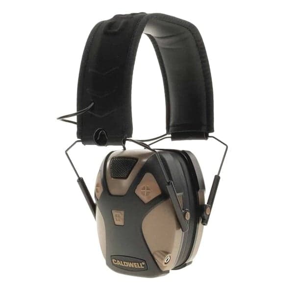 Caldwell E-Max Pro Earmuff 23 dB in Black/Flat Dark Earth - Stylish Hearing Protection - 1099603