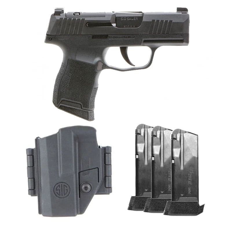Sig Sauer 9mm P365 Optic Ready TACPAC w/ 3 Mags & Holster, Black - 365-9-BXR3P-TACPAC