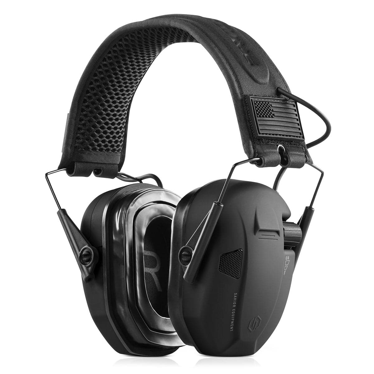 Savior Equipment Apollo Electronic 24dB Hearing Protection Ear Muffs, Black - EM-APOLLO-BK