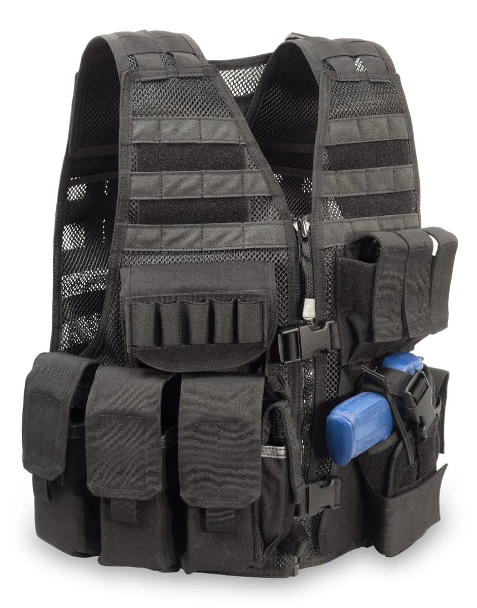 Elite Survival Systems MVP Commandant Tactical Right Hand Holster Vest, Black - MVP020103-B