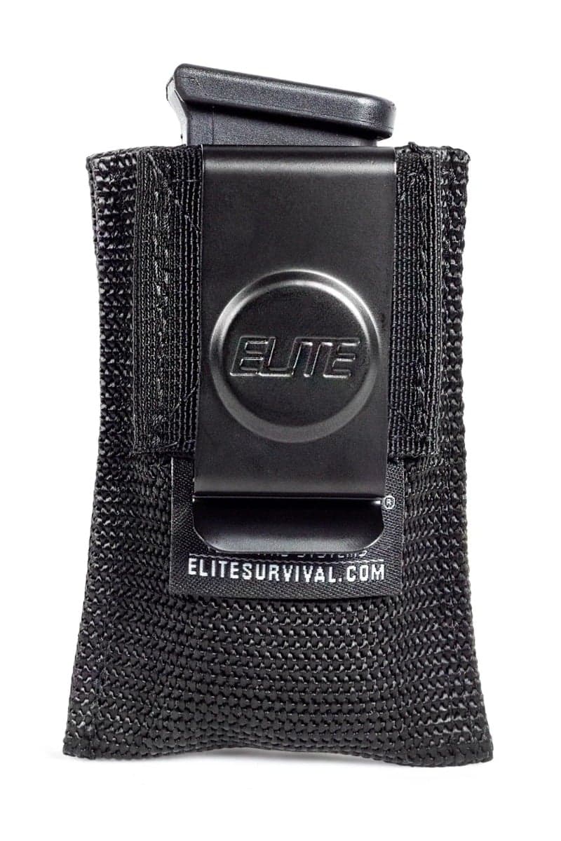 Elite Survival Systems Glock 26/27 Mag Pouch W/ Clip, Black - Omps