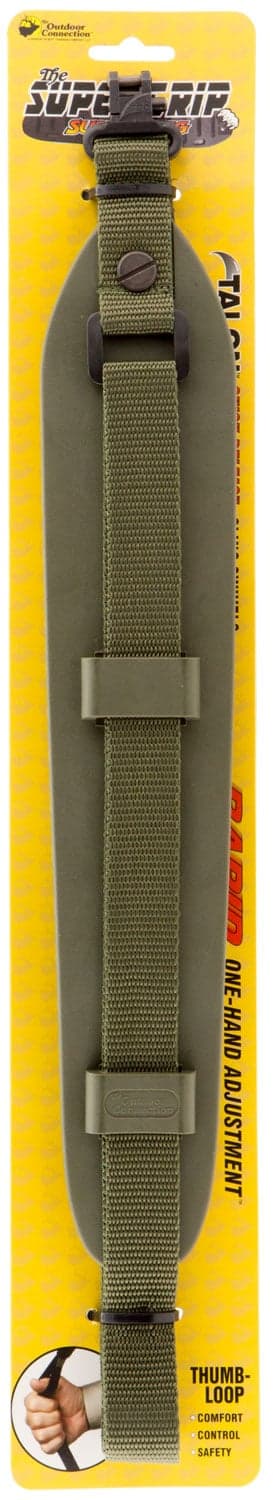 The Outdoor Connection Super Grip Sling w/ Swivels, Green - SGSS-20972