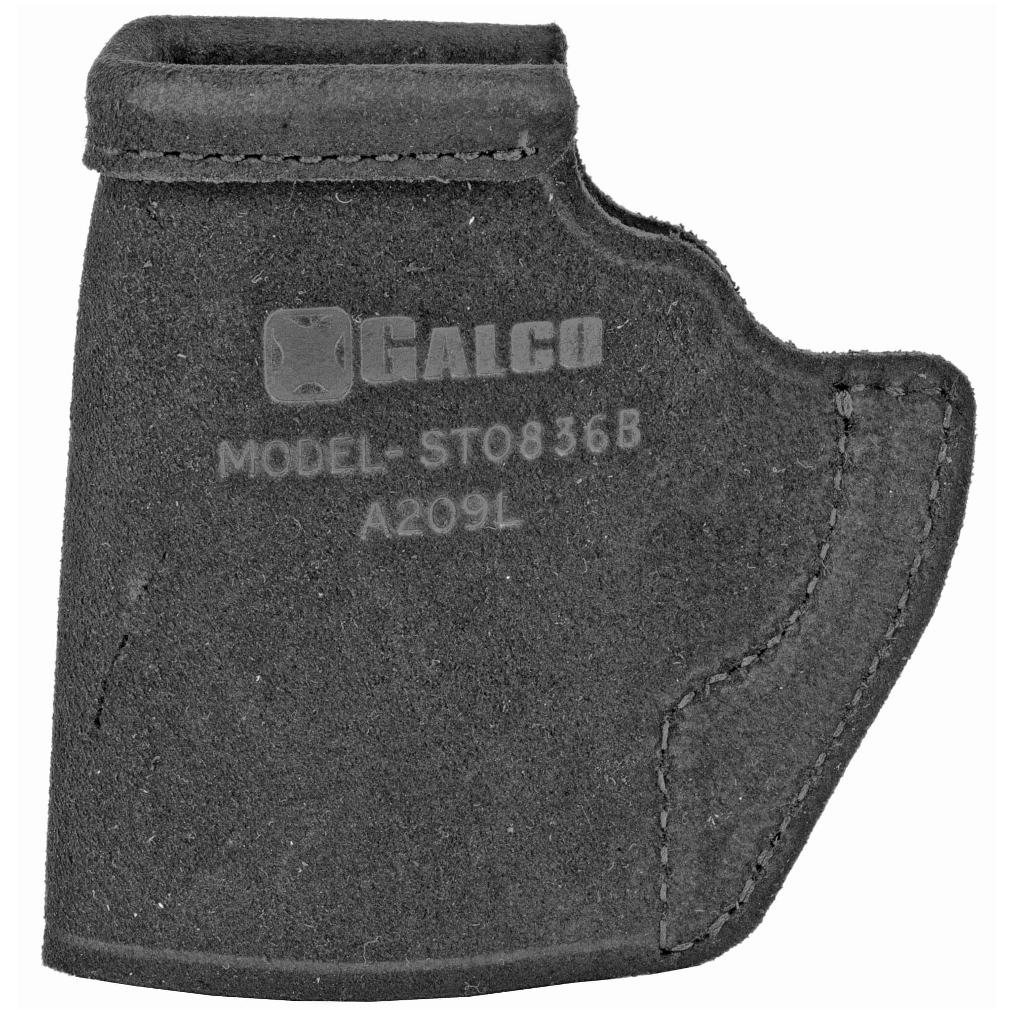 Galco Stow-N-Go Inside The Pant Holster, Fits Ruger Lcp Ii, Right Hand, Black Leather